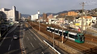 鉄道のある風景 広電宮島線 西区界隈 (17-Feb-2013)