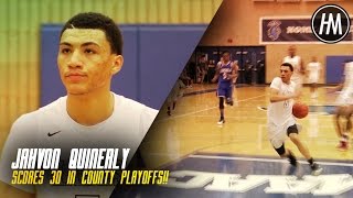 Jahvon Quinerly puts on a SHOW in County Playoffs!! Easy 30!