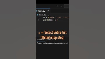 Most Simple Way To Reverse Python List Part 2 | Mohan Pawar #python #list #coding