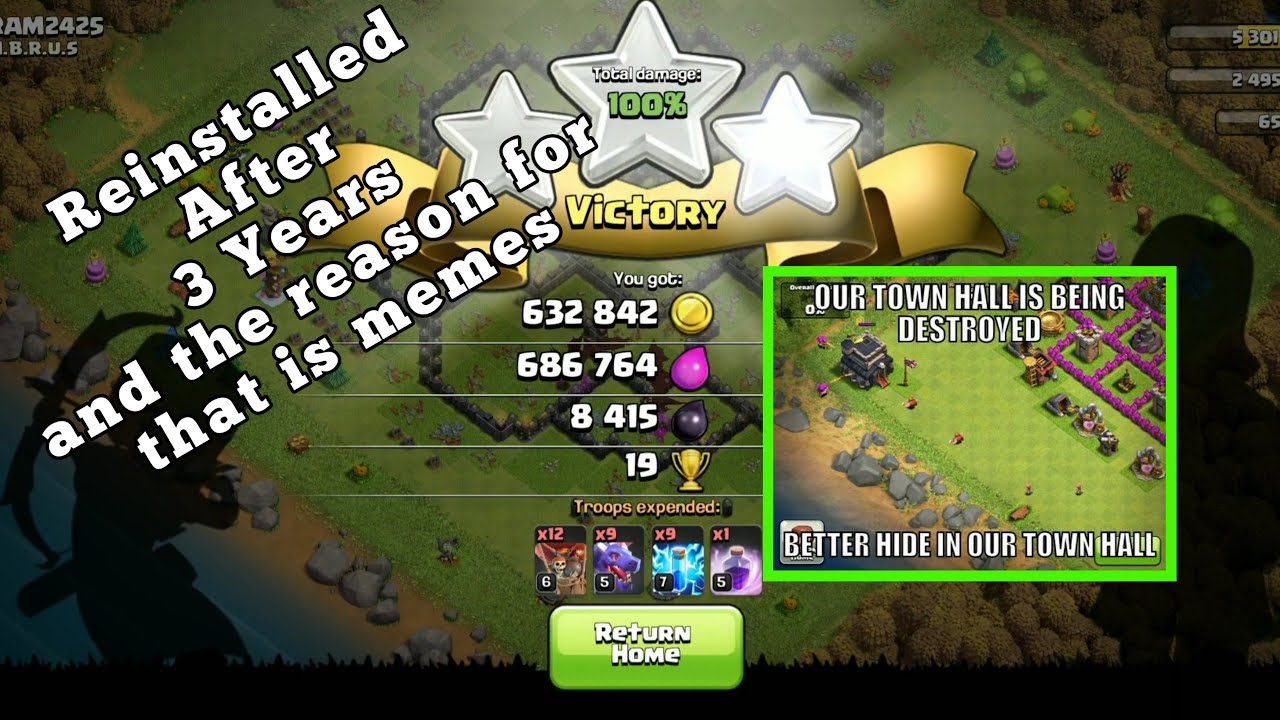 Clash Of Clans Loot Attack Without Heroes - 2nd attack after 3 years ...