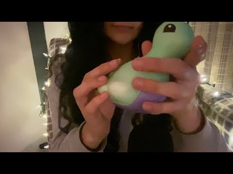 ASMR Soft Squishy Toy Tapping and Mic Sticky Sounds✨ *TINGLY*