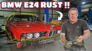 BMW E24 - Rusty floor and jacking point repair.