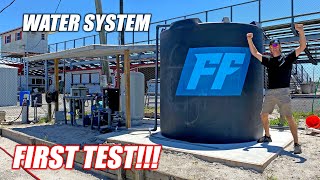 The Freedom Factory's Water System is ONLINE!!!! We've got Water!