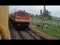 High speed howrah indb express crossing puri ynrk express with wap4 locomotive