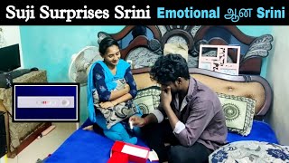 Suji Surprises Srini||good news to all ||srinisuji||#srinisuji #dreamcouple #vlog #shorts