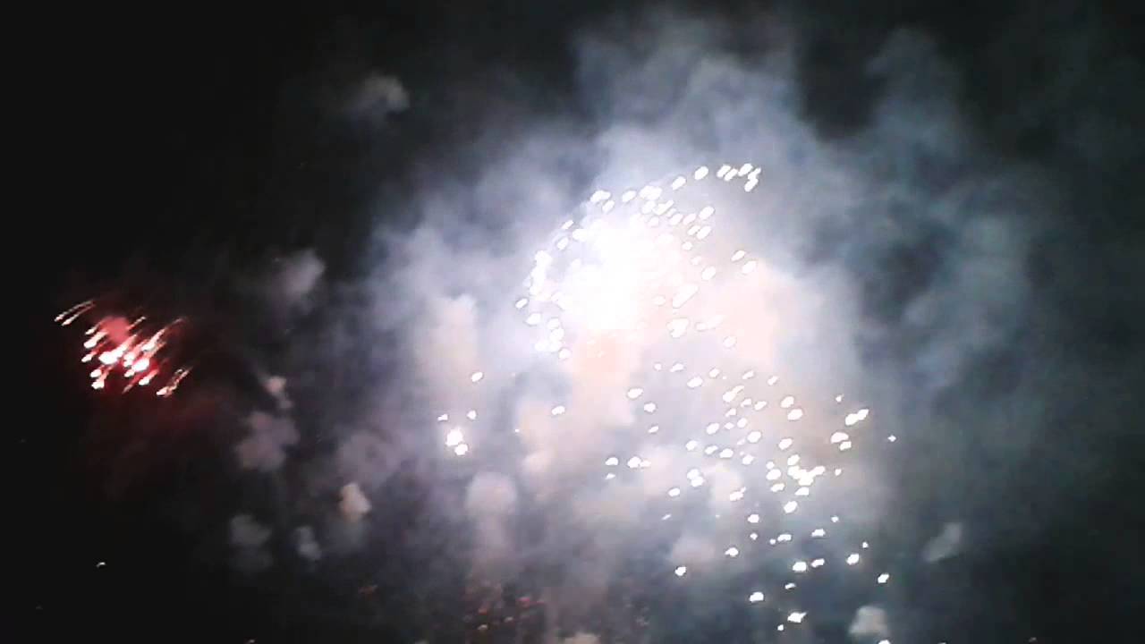 Fireworks over Lake Zürich on August 1, 2014