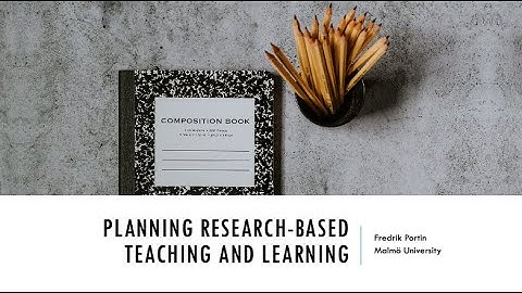 Planning research-based teaching and learning - Introduction (1/6)