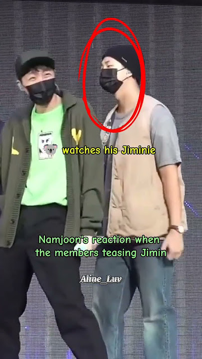 Namjoon's reaction when the members teasing Jimin #minimoni #bts