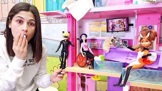 Ladybug Marinette ve Cat Noir ile Barbie’nin yeni evinde Chloe’yi yakalıyorlar! Kız oyunları