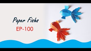 EP 100 DIY Paper fish Craft, Handmade Paper fish Craft Easy Paper Crafts DIY Tutorial