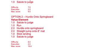 Special Olympics Men's Artistic Gymnastics Level C Vault