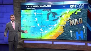 Temperatures are expected to be well above normal for Thursday and Friday