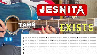 Jesnita - Exist (Tutorial Slow With TAB) Verse Akustik | Intro Cover | Solo Cover | Cover Gitar