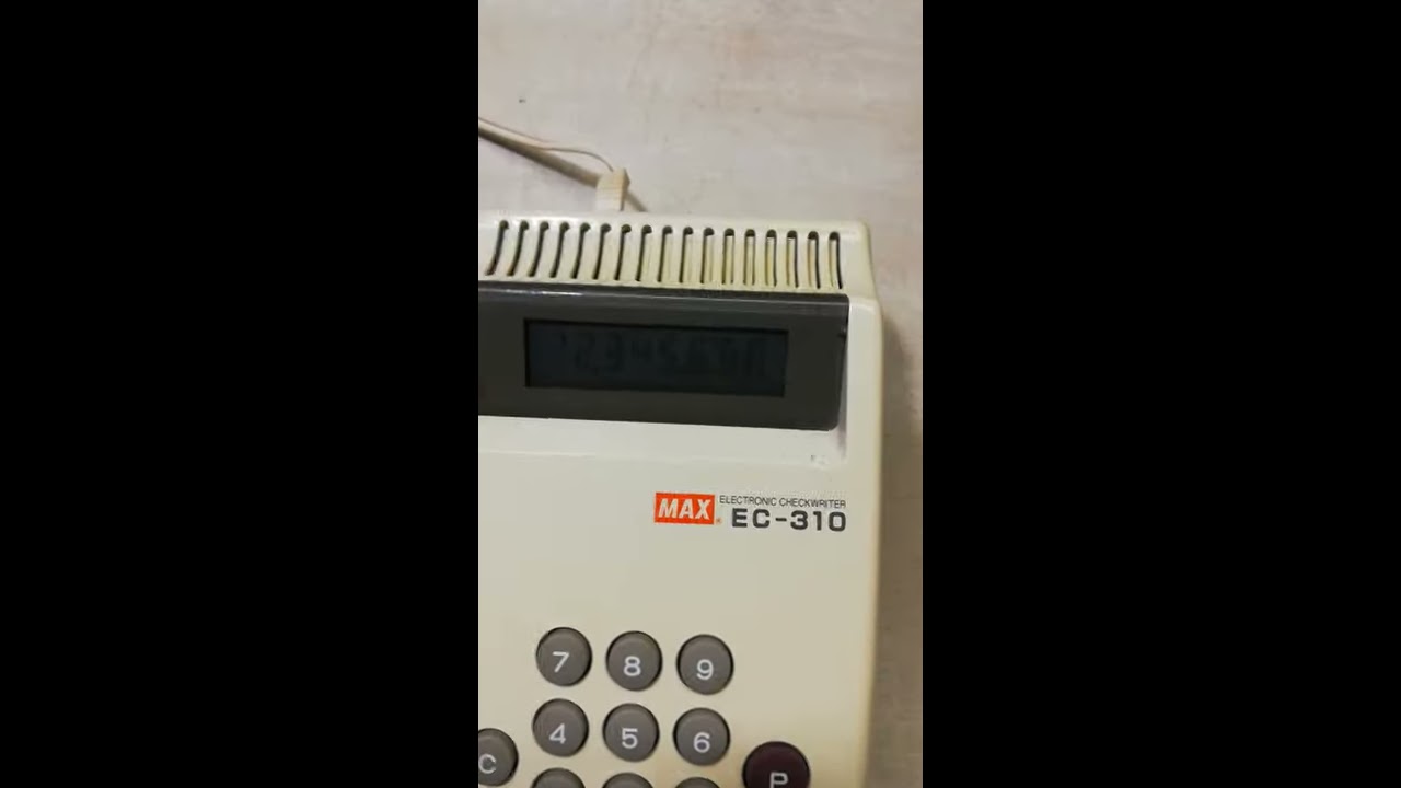 4022 電子チェックライター マックス MAX EC-310 - YouTube