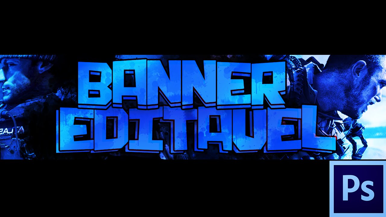 Banner Gamer Editavel Photoshop Estilo Call Of Duty Youtube