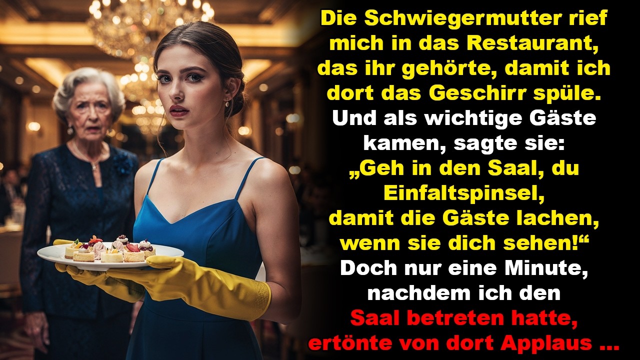 „Geh in den Saal, damit die Gäste lachen!“ rief die Schwiegermutter, und als die Reichen klatschten…