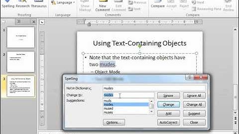 PowerPoint 2010 Tutorial Checking Spelling Microsoft Training Lesson 4.8