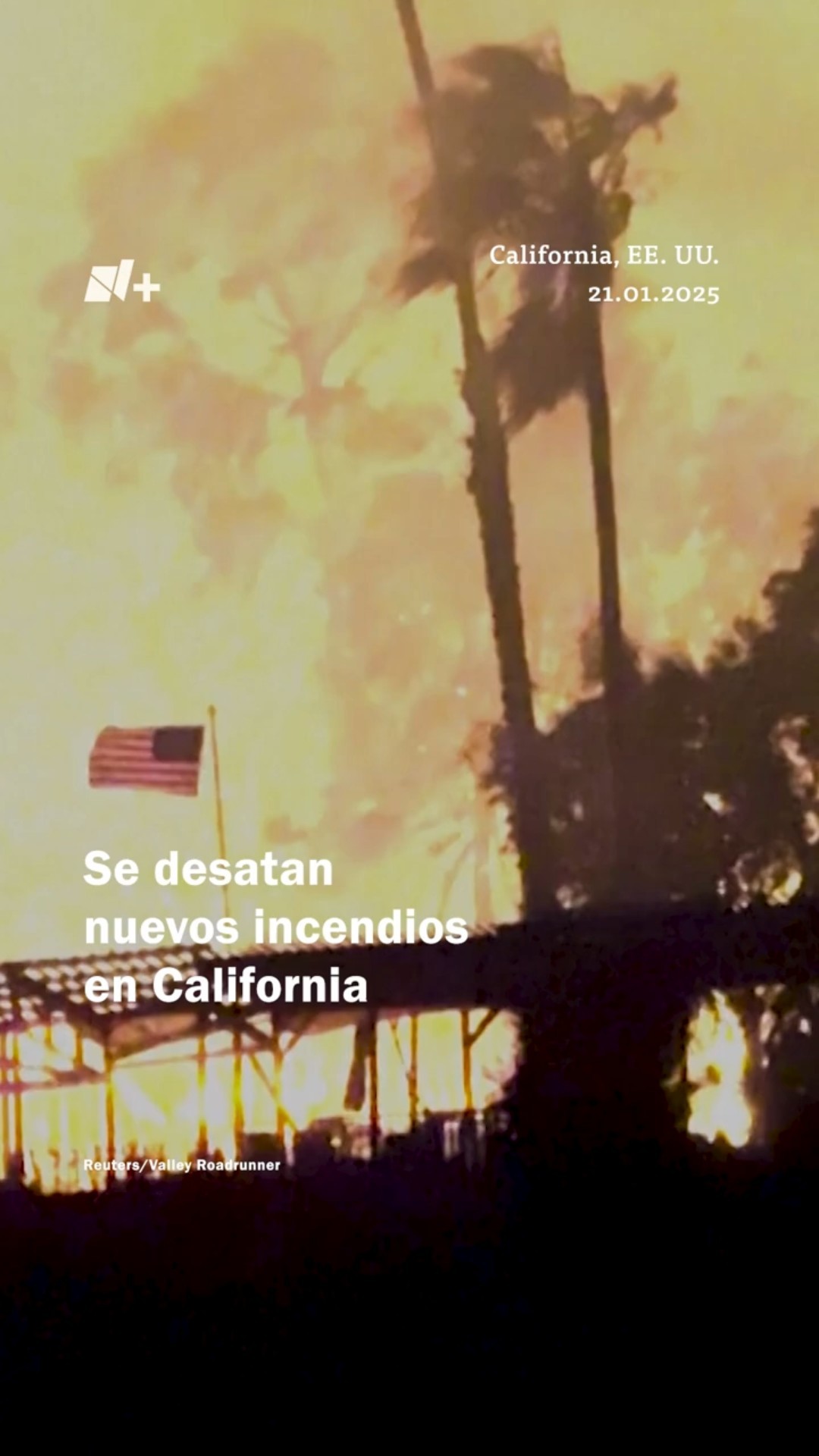 Nuevos incendios forestales en California #nmas #shorts #incendio #california