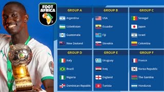 Mondial U20 : Calendrier, FIFA U20 World Cup Argentina 2023 - Phases de Groupes, Coupe du monde U20
