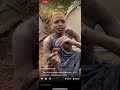 Guy from Mundari tribe South Sudan tries chocolate for the first time