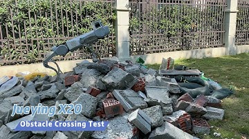 Jueying X20 Quadruped Robot Obstacle Crossing Test：Your dog in WASTELAND
