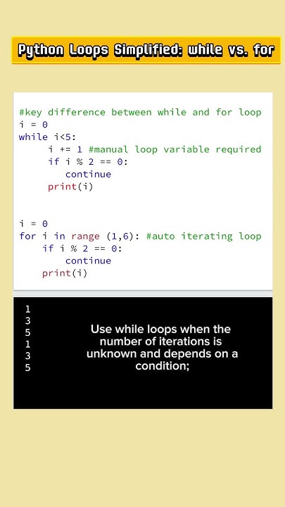 Python Loops Simplified: while vs for #shorts - YouTube