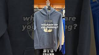 Shop BYU Idaho merch at the University Store! Which one are you choosing 💙👕  #byui #universitystore