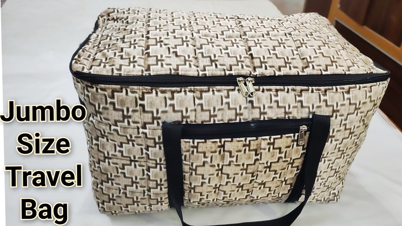 अब मार्केट जैसा बड़ा ट्रैवल बैग घर पर आसानी से बना लेंगे /Big Travel Bag/Organizer bag making DIY 
