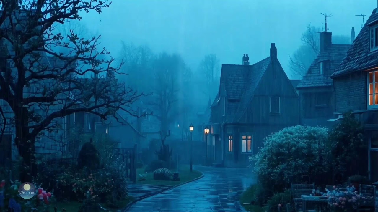 Relaxing Rain & Lo-Fi Beats in a Peaceful Garden Village for sleeping