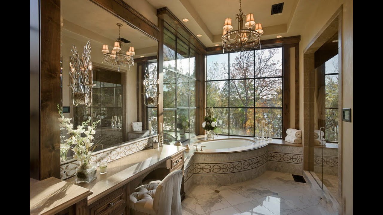 Угловая ванна в интерьере