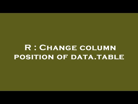 R : Change