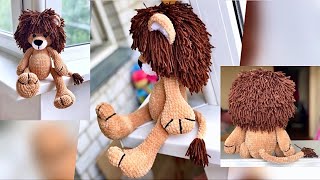 Crochet lion / Plush yarn workshop / Crochet lion cub / Lion Tutorial&Pattern / Amigurumi toys