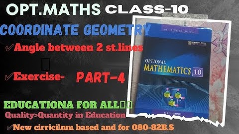 SEE class10 optional maths coordinate Geometry part4|from DR.simkhada