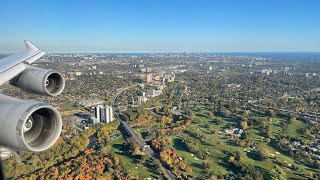 Beautiful autumn landing in Toronto on Lufthansa 747400 DABTL