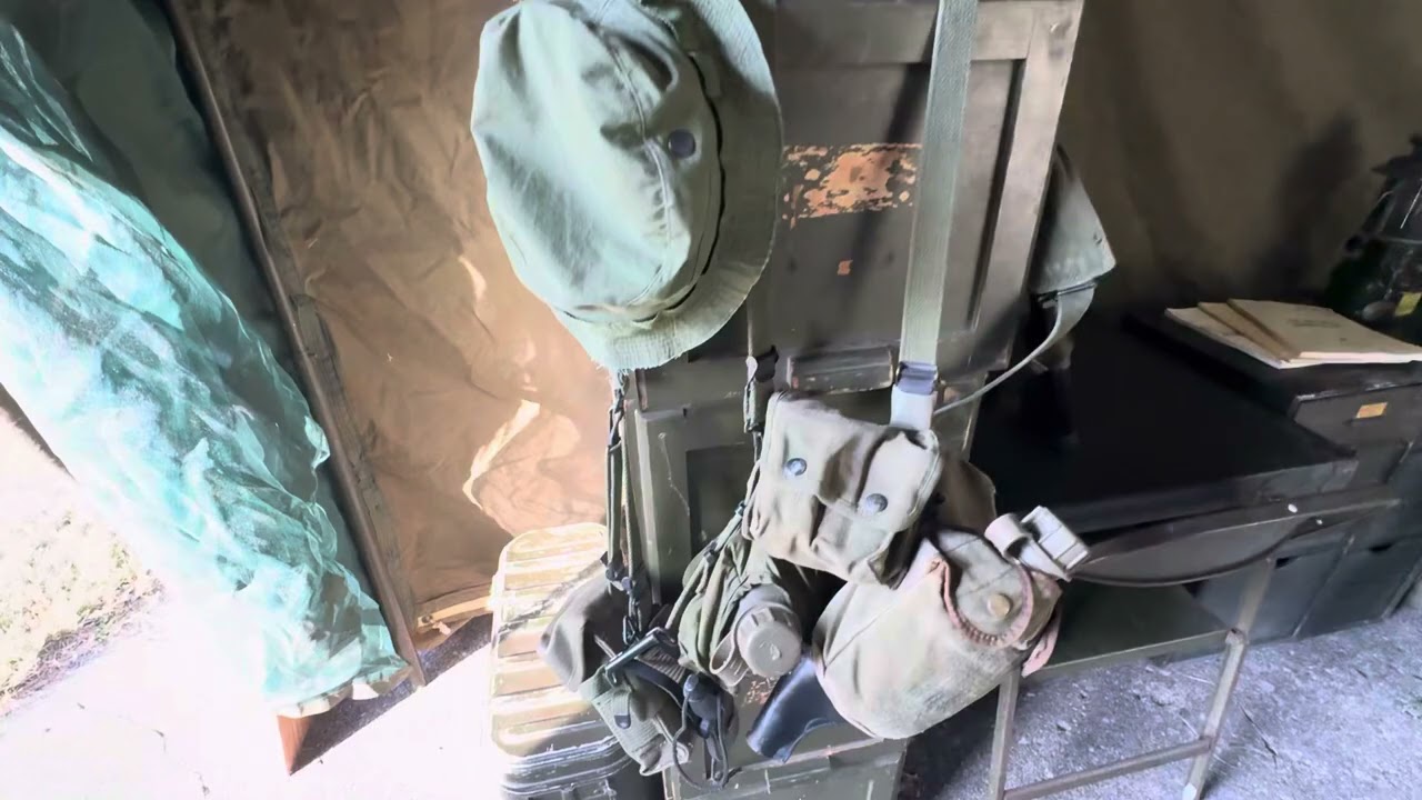 GP Small tent walk through at Vietnam war reenactment. Fort Benjamin Harrison. ￼