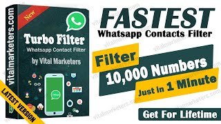 Vital Turbo Fast WhatsApp Numbers Filter & Generator | WA Contacts Checker, Verify & Filter Numbers screenshot 2