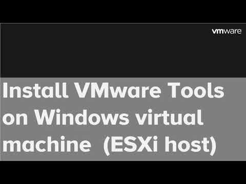 Install VMware Tools on Windows Virtual Machine (ESXi host)