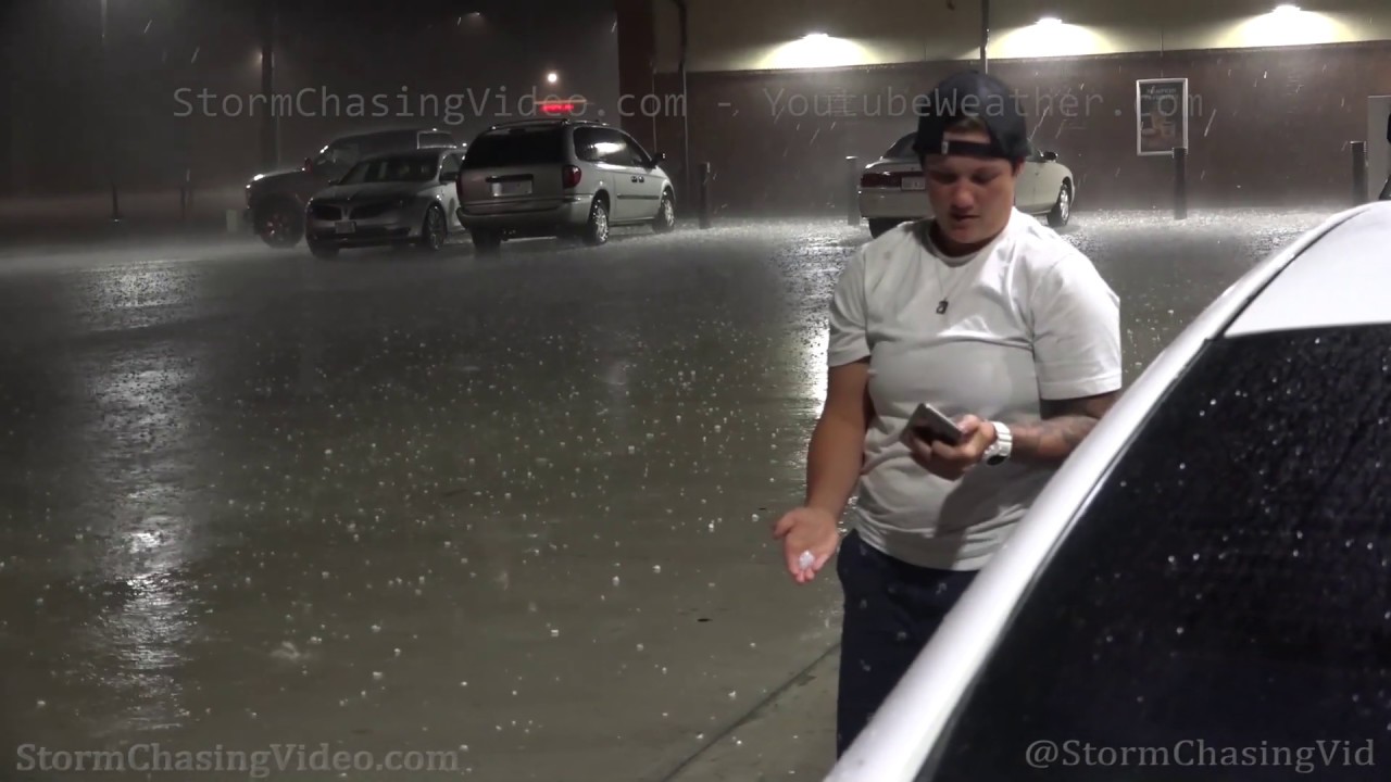 Pratt, KS hit with large hail after dark - 9/24/2019