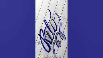 Ritu Name Art #shorts #ytshorts #handlettering