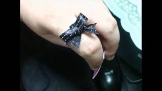 DIY bow using fork plus bonus tutorial on bow ring/bow hair tie