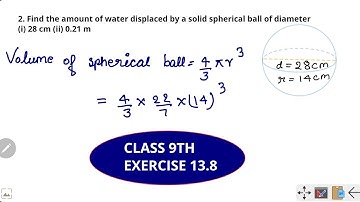 ncert class 9 maths chapter 13(surface areas and volumes) exercise 13.8 question 2 #maths #video