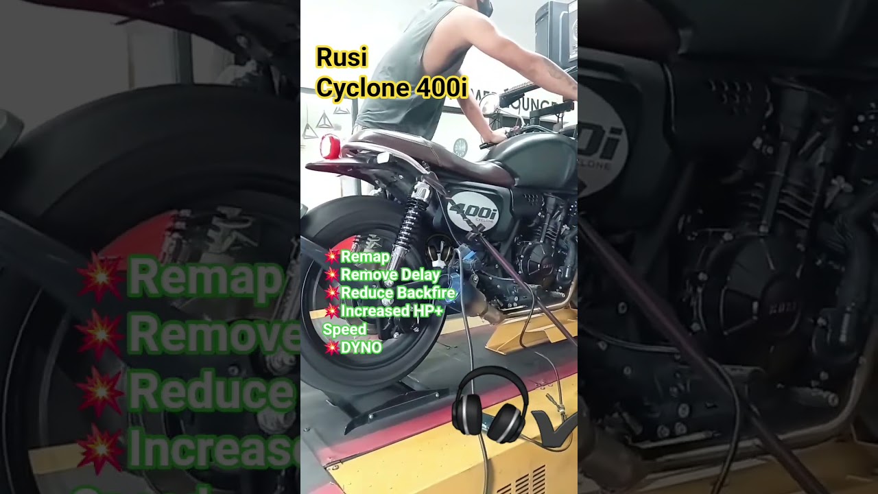 Rusi Cyclone 400cc Remap after installation of Full Exhaust.