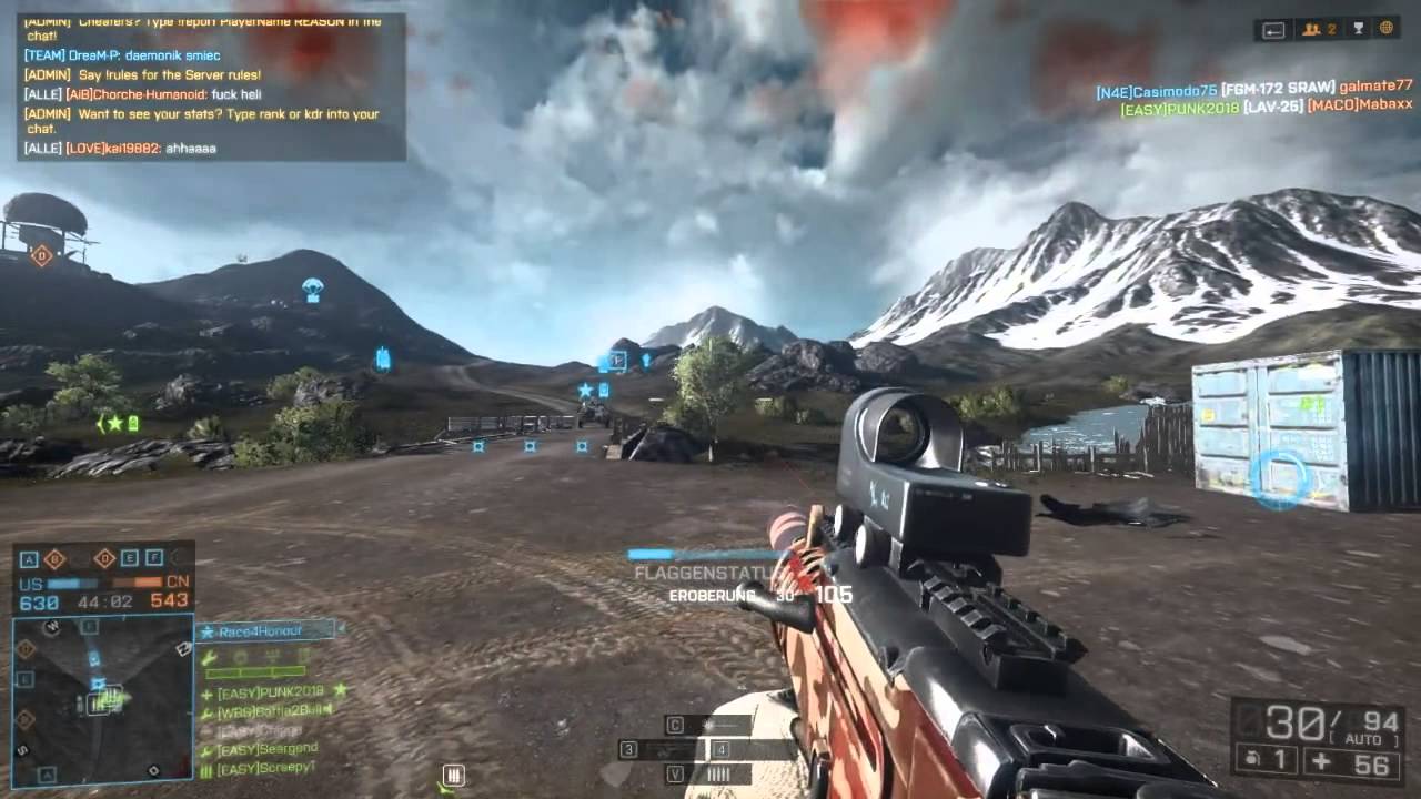 BF4 : Altai Range, Conquest Large | Kill-Serie aufm Berg valkyrie video games