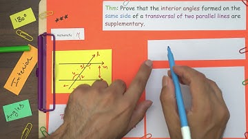 Theorem 6.4 Chapter 6 Class 9 - Interior Angles on the same side of transversal are supplementary