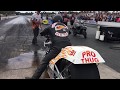 Hells angel makes fast pass on nitro harley top fuel motorcycle