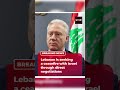 LEBANON SEEKS DIRECT CEASEFIRE WITH ISRAEL — PEACE OR PRESSURE? #usa