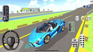Crazy New Blue Lamborghini Huracan Drive Test In River Bed-3D Driving Class-IOS Android Gameplay screenshot 3