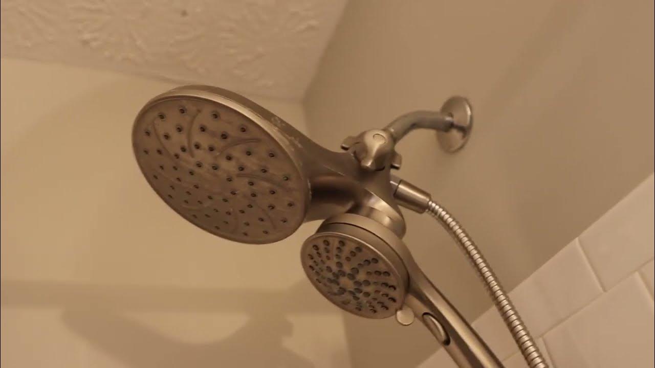 Moen Engage Chrome Shower Head vs Glacier Bay 6 Spray Hand Shower and Showerhead YouTube