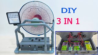 : DIY Camping Fan, Powerbank, Ledlight 3 in 1