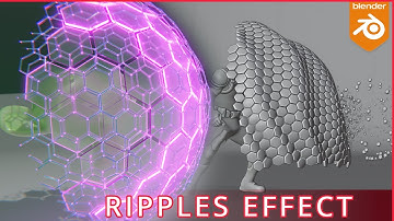 Procedural Hexagonal Shield with a Ripples | Blender Geo Nodes